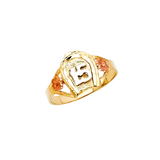 Quince Anos Ring - 14k Tri Color Gold