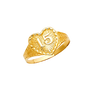 Quince Anos with CZ Ring - 14k Yellow Gold