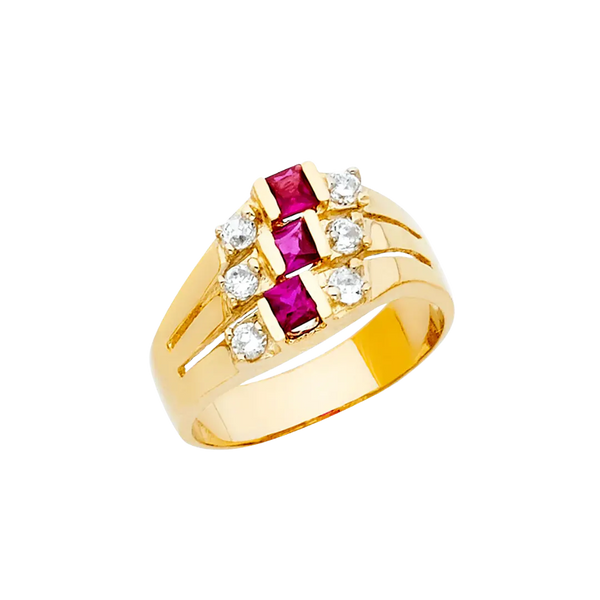 Semanario CZ Ring - 14k Yellow Gold