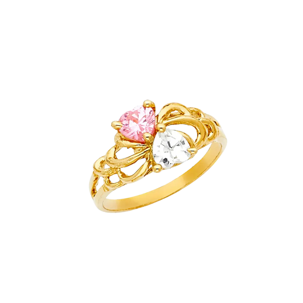 Mother's CZ Ring - 14k Yellow Gold