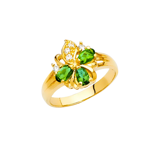 Fancy CZ Ring - 14k Yellow Gold