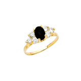 Fancy CZ Ring - 14k Yellow Gold