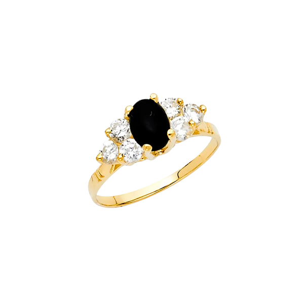 Fancy CZ Ring - 14k Yellow Gold