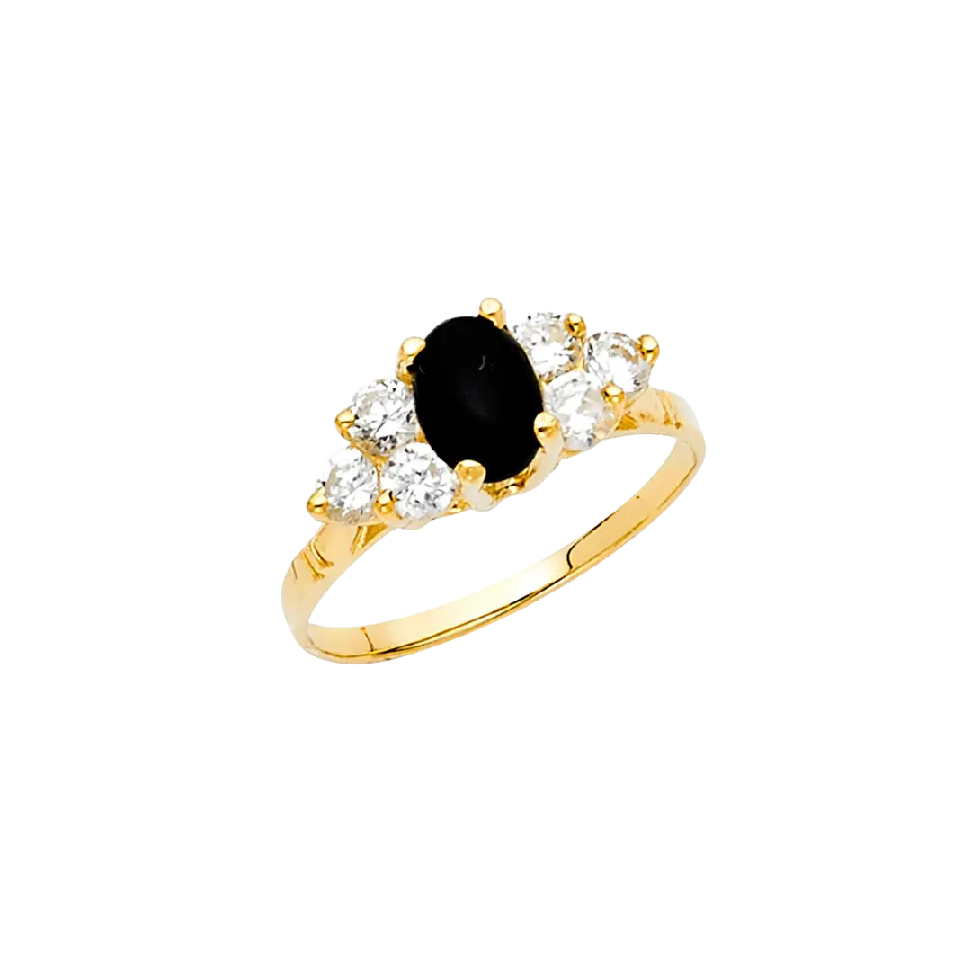 Fancy CZ Ring - 14k Yellow Gold