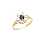 Fancy CZ Ring - 14k Yellow Gold