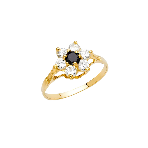 Fancy CZ Ring - 14k Yellow Gold