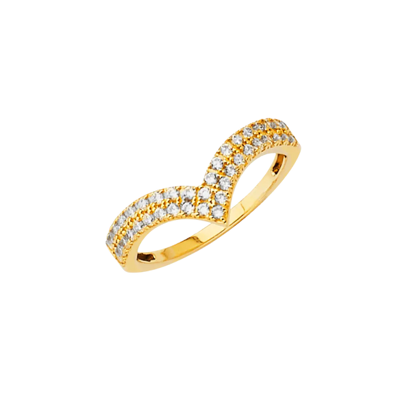 Fancy CZ Ring - 14k Yellow Gold