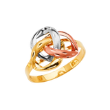 3 Infinity Ring - 14k Tri Color Gold