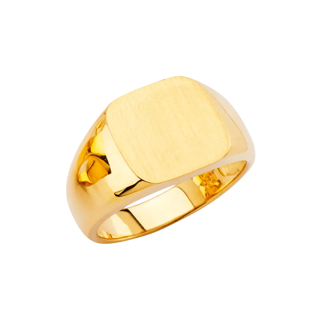 Men's Signet Ring - 14k Yellow Gold