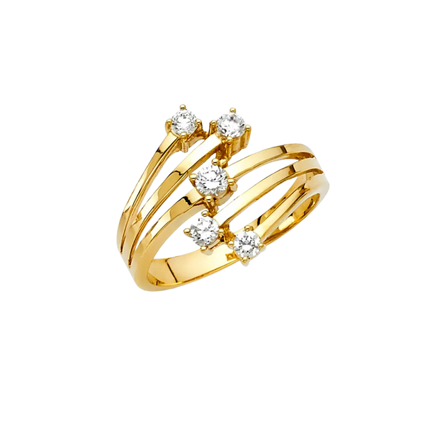 Fancy CZ Ring - 14k Yellow Gold