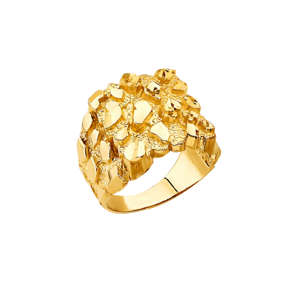 Men's Nugget Ring - 14k Yellow Gold