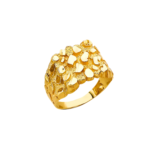 Men's Nugget Ring - 14k Yellow Gold