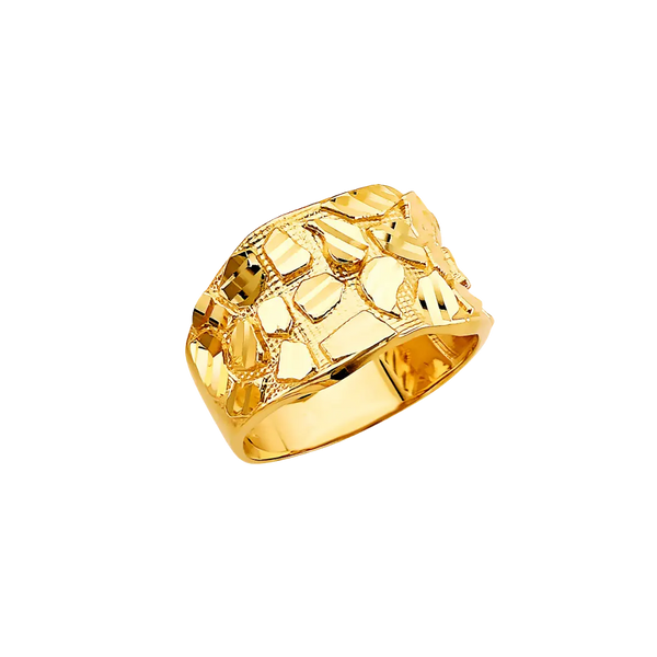 Men's Nugget Ring - 14k Yellow Gold