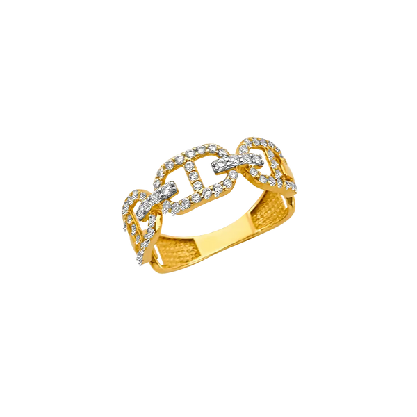 Fancy CZ Ring - 14k Yellow Gold