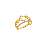 2 Line Fancy Ring - 14k Yellow Gold