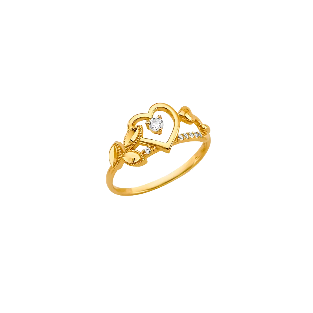 Fancy CZ Ring - 14k Yellow Gold