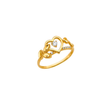 Fancy CZ Ring - 14k Yellow Gold