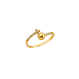 Fancy CZ Ring - 14k Yellow Gold