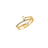 Fancy CZ Ring - 14k Yellow Gold