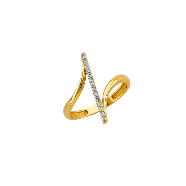 Fancy CZ Ring - 14k Yellow Gold