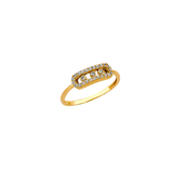 Fancy CZ Ring - 14k Yellow Gold