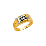 Dad with CZ Ring - 14k Two Tone Gold