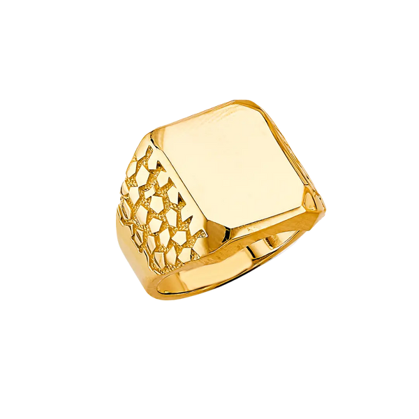 Men's Signet Ring - 14k Yellow Gold