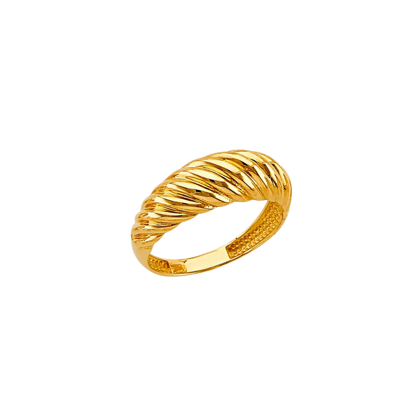 Shrimp Dome Ring - 14k Yellow Gold