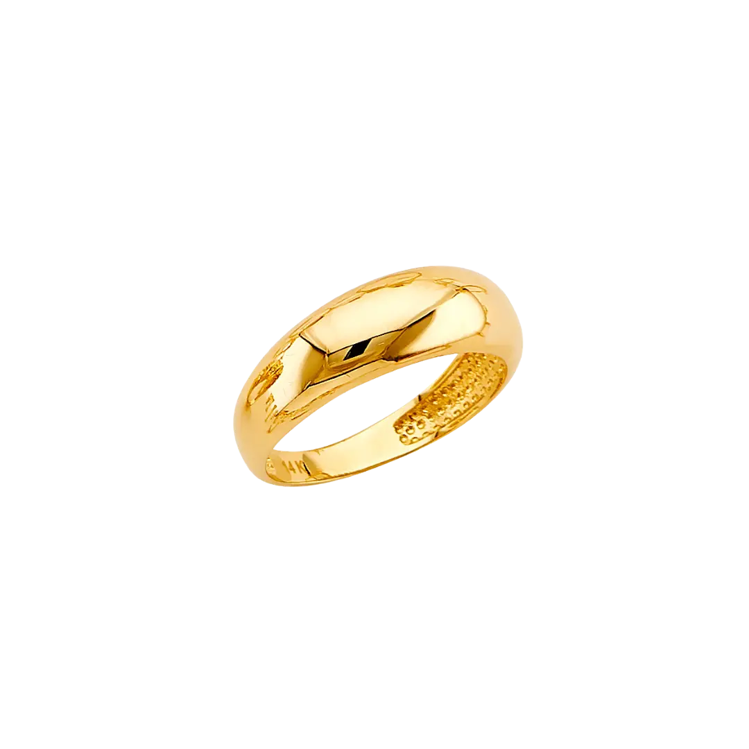 Polish Dome Ring - 14k Yellow Gold