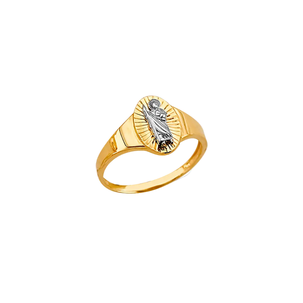 San Judas Ring - 14k Two Tone Gold