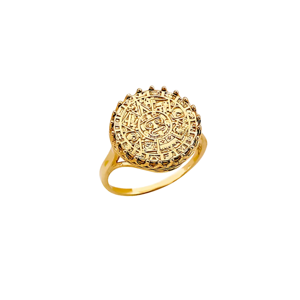 Calendario Azteca Ring - 14k Yellow Gold