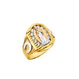 Guadalupe Men's CZ Ring - 14k Tri Color Gold