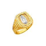 San Judas Men's Ring - 14k Two Tone Gold