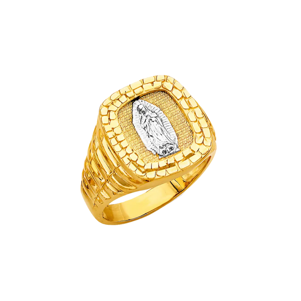 San Judas Men's Ring - 14k Two Tone Gold