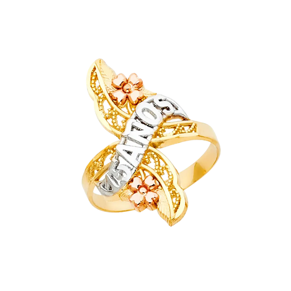 Quince Anos Ring - 14k Tri Color Gold