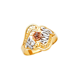 Quince Anos Ring - 14k Tri Color Gold