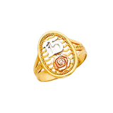 Quince Anos Ring - 14k Tri Color Gold