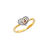 Quince Anos Ring - 14k Tri Color Gold