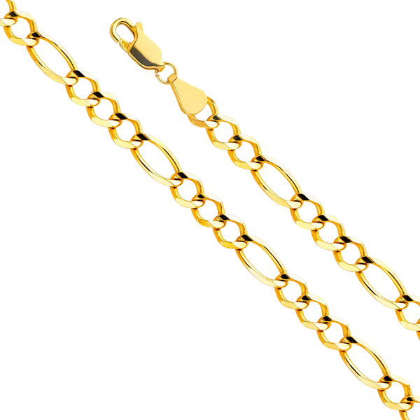 Figaro Open Light Chain - 14k Yellow Gold 5.6mm