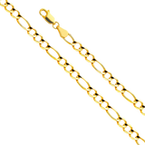 Figaro Open Light Chain - 14k Yellow Gold 4.7mm