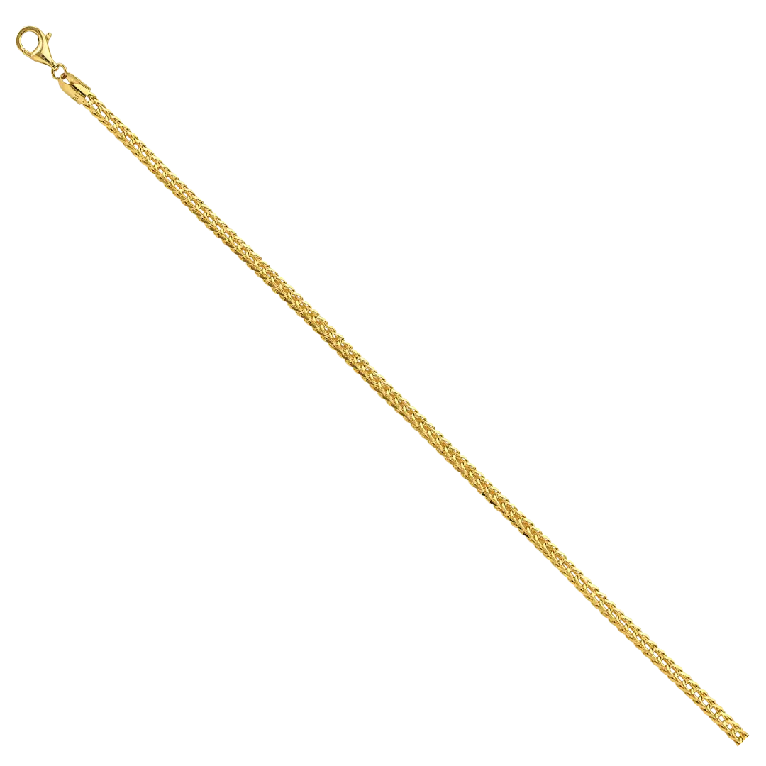 Solid Round Franco Chain - 14k Yellow Gold 3.1mm